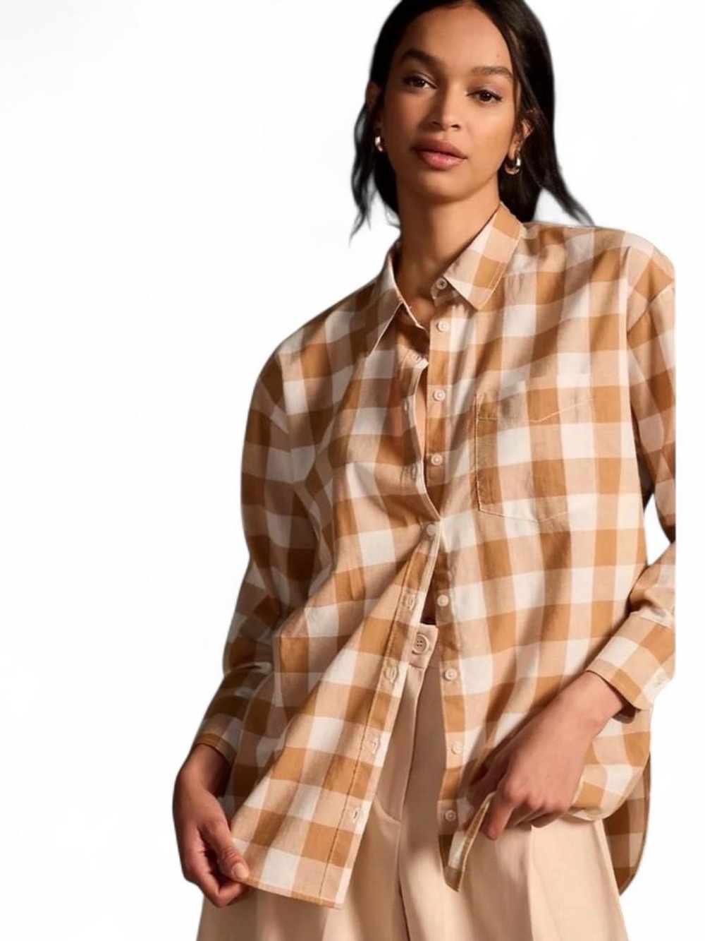Anthropologie by Maeve The Bennet Buttondown Shirt Medium Oversized Fall Autumn